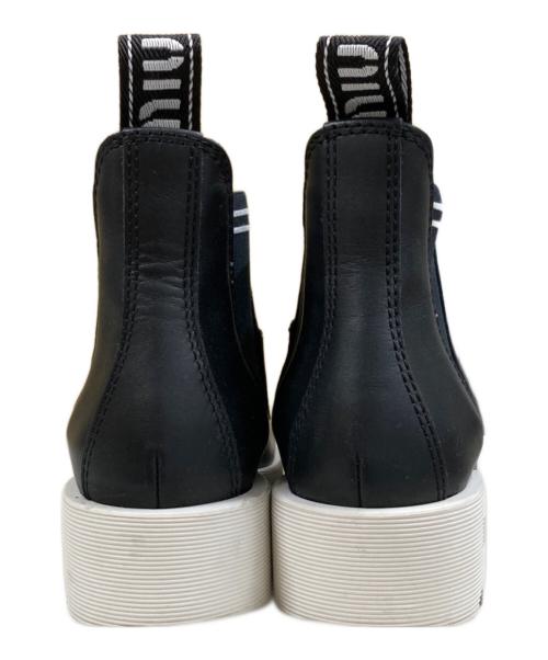 MIU MIU（ミュウミュウ）MIU MIU (ミュウミュウ) サイドゴアブーツ ブラック サイズ:34の古着・服飾アイテム