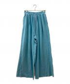 MAISON SPECIALメゾンスペシャル）の古着「Tuck Gather Wide Silhouette Sweatpants」｜ブルー