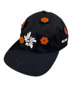 nick gear×yorozuニックギア×ヨロズ）の古着「3Dフラワーキャップ」｜ブラック