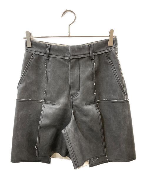 PERVERZE（パーバーズ）PERVERZE (パーバーズ) レザーハーフパンツ ブラック サイズ:Mの古着・服飾アイテム