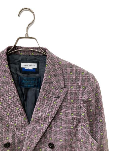 MAISON SPECIAL（メゾンスペシャル）MAISON SPECIAL (メゾンスペシャル) Dress-Fit Peaked Lapel Double Tailored Jacket テーラードジャケット パープル サイズ:1の古着・服飾アイテム