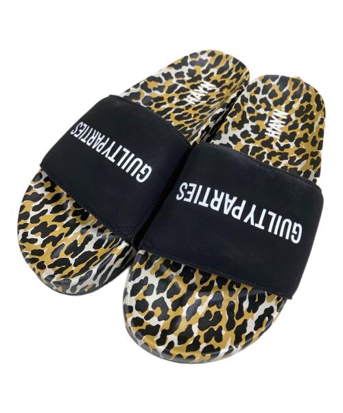 WACKO MARIA（ワコマリア）WACKO MARIA (ワコマリア) HAYN LEOPARD スライドサンダル ブラック×イエロー サイズ:不明の古着・服飾アイテム