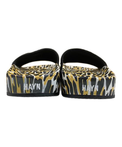 WACKO MARIA（ワコマリア）WACKO MARIA (ワコマリア) HAYN LEOPARD スライドサンダル ブラック×イエロー サイズ:不明の古着・服飾アイテム