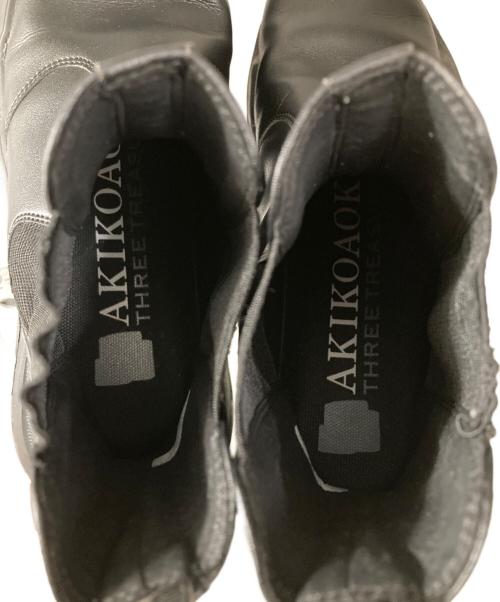 AKIKOAOKI（アキコアオキ）AKIKOAOKI (アキコアオキ) THREETREASURES サイドゴアブーツ ブラック サイズ:26.5㎝の古着・服飾アイテム