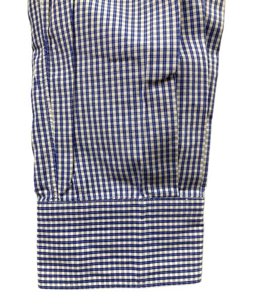 COMME des GARCONS HOMME（コムデギャルソン オム）COMME des GARCONS HOMME (コムデギャルソン オム) 切替チェック柄シャツ ブルー サイズ:Ｌの古着・服飾アイテム