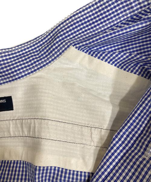 COMME des GARCONS HOMME（コムデギャルソン オム）COMME des GARCONS HOMME (コムデギャルソン オム) 切替チェック柄シャツ ブルー サイズ:Ｌの古着・服飾アイテム
