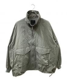 LAD MUSICIAN（ラッドミュージシャン）の古着「COTTON NYRON OXFORD G-8 オーバーサイズスウィングトップ」｜オリーブ