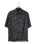 LAD MUSICIAN（ラッドミュージシャン）の古着「DECHINE INKJET HAZED FLOWER OPEN COLLAR BIG SHIRT」｜ブラック