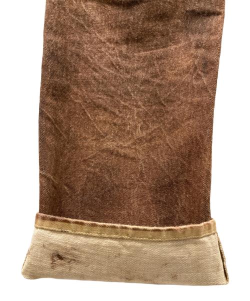 ISSUETHINGS（イシューシングス）ISSUETHINGS (イシューシングス) 5ポケットデニムパンツ ブラウン サイズ:1の古着・服飾アイテム