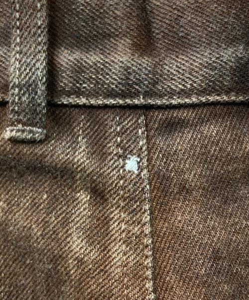 ISSUETHINGS（イシューシングス）ISSUETHINGS (イシューシングス) 5ポケットデニムパンツ ブラウン サイズ:1の古着・服飾アイテム