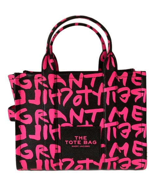 MARC JACOBS（マークジェイコブズ）MARC JACOBS (マークジェイコブス) STEPHEN SPROVSE グラフィティプリントコレクション ザ トートバッグ ブラック×ピンク サイズ:OneSizeの古着・服飾アイテム