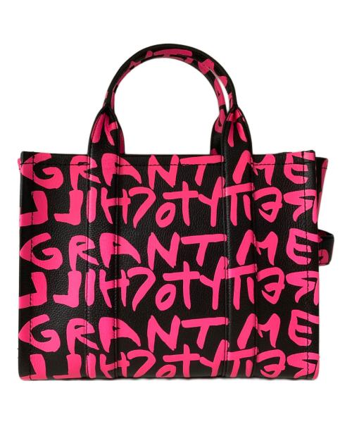 MARC JACOBS（マークジェイコブズ）MARC JACOBS (マークジェイコブス) STEPHEN SPROVSE グラフィティプリントコレクション ザ トートバッグ ブラック×ピンク サイズ:OneSizeの古着・服飾アイテム