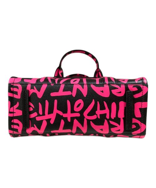MARC JACOBS（マークジェイコブズ）MARC JACOBS (マークジェイコブス) STEPHEN SPROVSE グラフィティプリントコレクション ザ トートバッグ ブラック×ピンク サイズ:OneSizeの古着・服飾アイテム