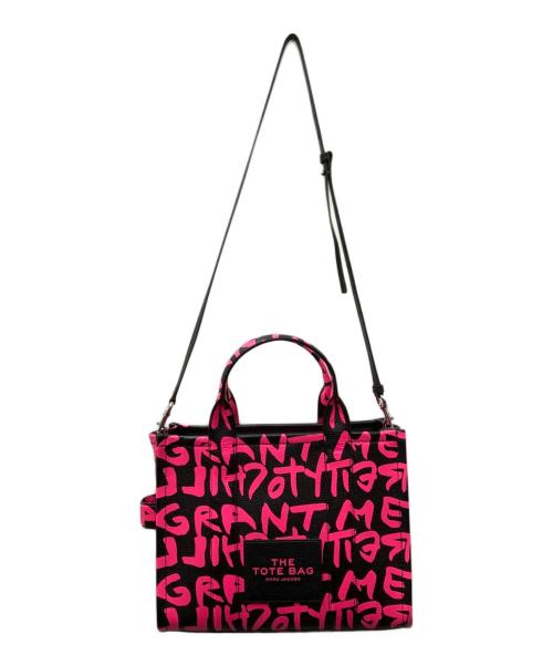 MARC JACOBS（マークジェイコブズ）MARC JACOBS (マークジェイコブス) STEPHEN SPROVSE グラフィティプリントコレクション ザ トートバッグ ブラック×ピンク サイズ:OneSizeの古着・服飾アイテム