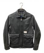 ROUGH AND RUGGEDラフアンドラゲッド）の古着「ポリスマンレザージャケット」｜ブラック