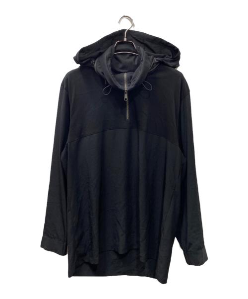 GROUND Y（グラウンドワイ）GROUND Y (グラウンドワイ) CHINE RETRACTABLE HOOD PULLOVER ブラック サイズ:3の古着・服飾アイテム