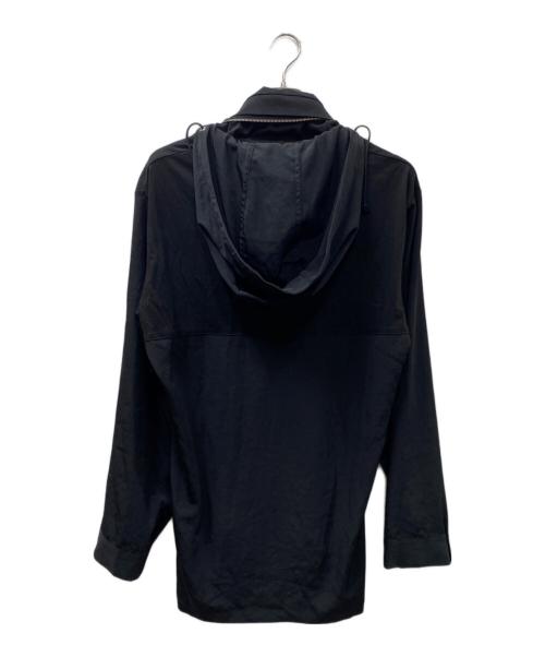 GROUND Y（グラウンドワイ）GROUND Y (グラウンドワイ) CHINE RETRACTABLE HOOD PULLOVER ブラック サイズ:3の古着・服飾アイテム