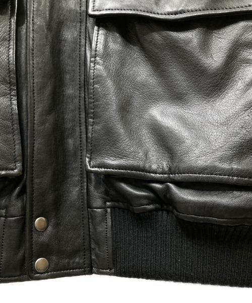 ZARA（ザラ）ZARA (ザラ) A-2 レザージャケット ブラック サイズ:SIZE Lの古着・服飾アイテム