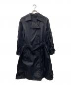 PRADAプラダ）の古着「ナイロンロングトレンチコート」｜ブラック