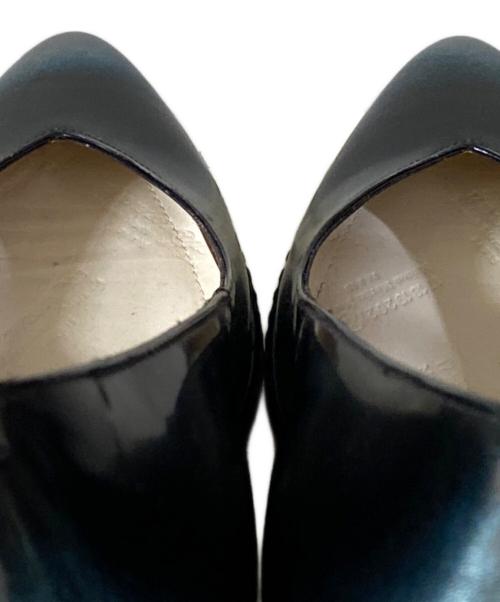 Maison Margiela（メゾンマルジェラ）Maison Margiela (メゾンマルジェラ) 転写デザインピンヒール ブルー×ブラック サイズ:38の古着・服飾アイテム