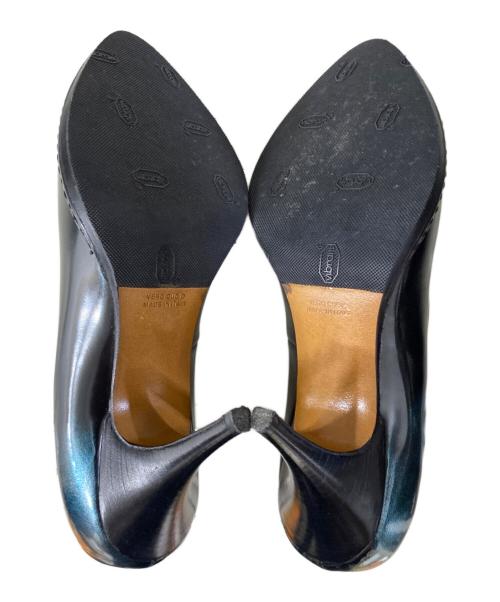 Maison Margiela（メゾンマルジェラ）Maison Margiela (メゾンマルジェラ) 転写デザインピンヒール ブルー×ブラック サイズ:38の古着・服飾アイテム