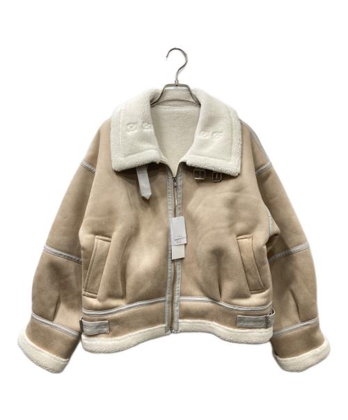 DazzliN（ダズリン）dazzlin (ダズリン) ボアコンパクトショートブルゾン ベージュ サイズ:SIZE Free 未使用品の古着・服飾アイテム