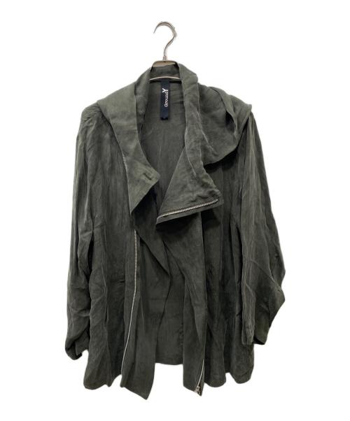 GROUND Y（グラウンドワイ）GROUND Y (グラウンドワイ) 変形パーカー グレー サイズ:3の古着・服飾アイテム