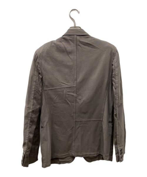 Yohji Yamamoto pour homme（ヨウジヤマモト プールオム）Yohji Yamamoto pour homme (ヨウジヤマモト プールオム) リネン切替テーラードジャケット グレー サイズ:2の古着・服飾アイテム