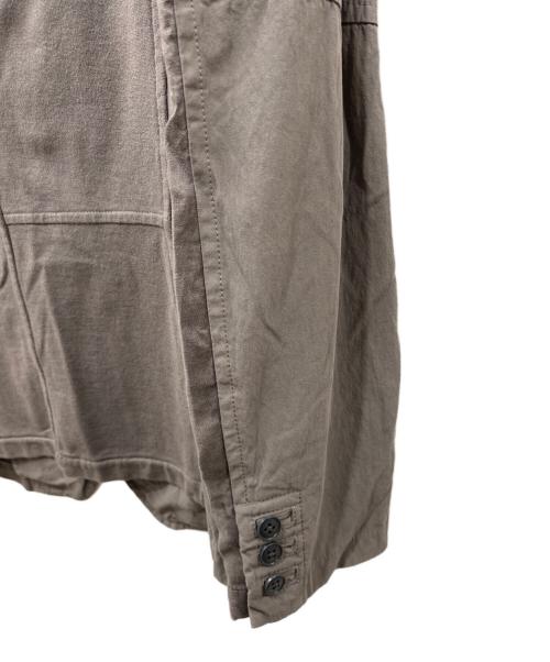 Yohji Yamamoto pour homme（ヨウジヤマモト プールオム）Yohji Yamamoto pour homme (ヨウジヤマモト プールオム) リネン切替テーラードジャケット グレー サイズ:2の古着・服飾アイテム