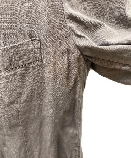 Yohji Yamamoto pour homme（ヨウジヤマモト プールオム）Yohji Yamamoto pour homme (ヨウジヤマモト プールオム) リネン切替テーラードジャケット グレー サイズ:2の古着・服飾アイテム