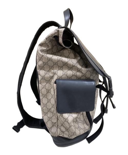 GUCCI（グッチ）GUCCI (グッチ) バックパック/GGスプリーム ベージュ×ブラックの古着・服飾アイテム