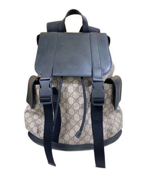 GUCCI（グッチ）GUCCI (グッチ) バックパック/GGスプリーム ベージュ×ブラックの古着・服飾アイテム
