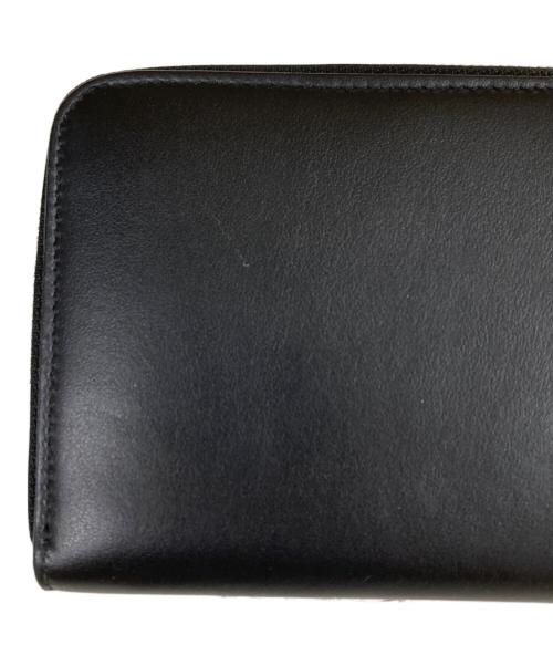JIL SANDER（ジルサンダー）JIL SANDER (ジルサンダー) レザーラウンドジップウォレット ブラックの古着・服飾アイテム