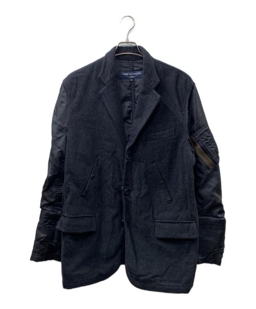 COMME des GARCONS HOMME（コムデギャルソン オム）COMME des GARCONS HOMME (コムデギャルソン オム) 05AW MA-1スリーブ テーラードジャケット グレー サイズ:Lの古着・服飾アイテム