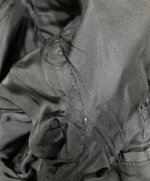 Yohji Yamamoto pour homme（ヨウジヤマモト プールオム）Yohji Yamamoto pour homme (ヨウジヤマモト プールオム) 09SS 仮縫いデザイン ヘンプジャケット ブラック×アイボリー サイズ:3の古着・服飾アイテム