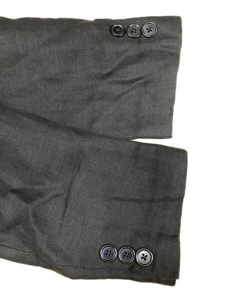 Yohji Yamamoto pour homme（ヨウジヤマモト プールオム）Yohji Yamamoto pour homme (ヨウジヤマモト プールオム) 09SS 仮縫いデザイン ヘンプジャケット ブラック×アイボリー サイズ:3の古着・服飾アイテム