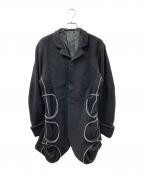 NEMETHネメス）の古着「立体ポケット ステッチデザイン ウールジャケット」｜ブラック
