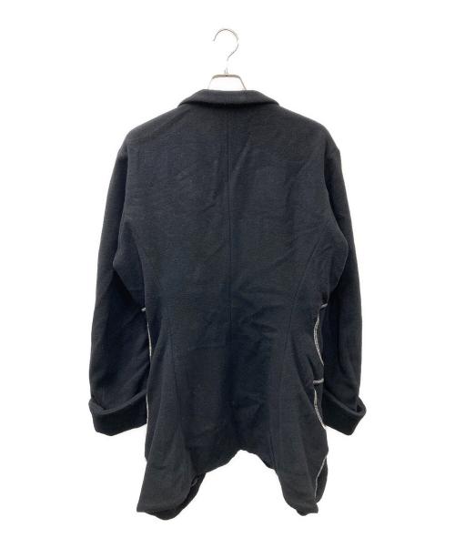 NEMETH（ネメス）NEMETH (ネメス) 立体ポケット ステッチデザイン ウールジャケット ブラック サイズ:Lの古着・服飾アイテム