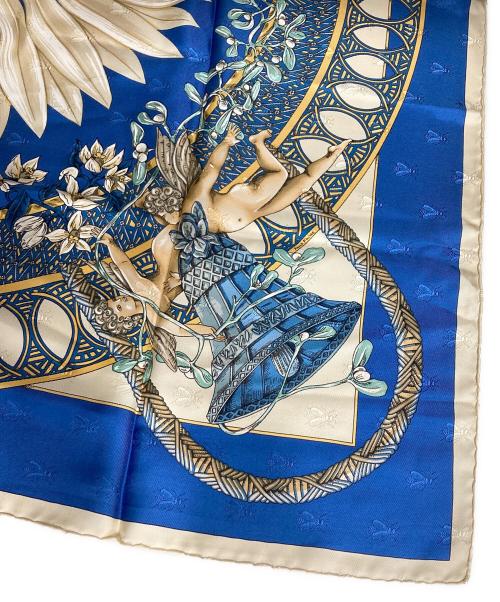 HERMES（エルメス）HERMES (エルメス) Je Taime passionnement un peu シルクスカーフ ブルー サイズ:FREEの古着・服飾アイテム