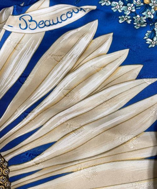 HERMES（エルメス）HERMES (エルメス) Je Taime passionnement un peu シルクスカーフ ブルー サイズ:FREEの古着・服飾アイテム