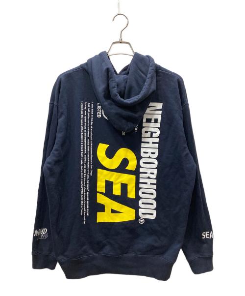 WIND AND SEA（ウィンダンシー）WIND AND SEA (ウィンダンシー) NEIGHBORHOOD (ネイバーフッド) コラボプリントパーカー ネイビー サイズ:SIZE Lの古着・服飾アイテム