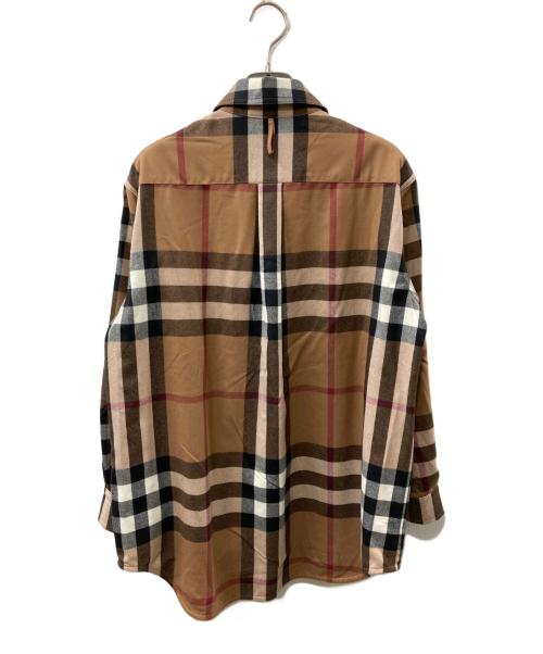 BURBERRY（バーバリー）BURBERRY (バーバリー) ウールノヴァチェックシャツ ブラウン サイズ:２の古着・服飾アイテム
