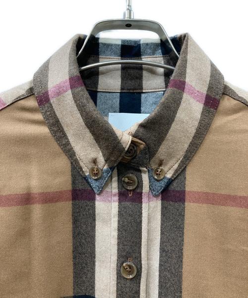 BURBERRY（バーバリー）BURBERRY (バーバリー) ウールノヴァチェックシャツ ブラウン サイズ:２の古着・服飾アイテム