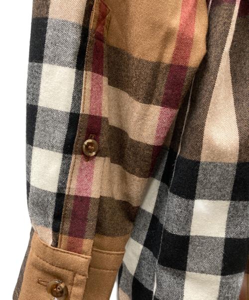 BURBERRY（バーバリー）BURBERRY (バーバリー) ウールノヴァチェックシャツ ブラウン サイズ:２の古着・服飾アイテム
