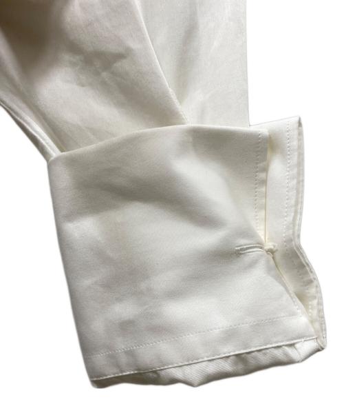 BURBERRY（バーバリー）BURBERRY (バーバリー) Optic Cricket Stripe Rib Knit Oversized Shirt ホワイト サイズ:4の古着・服飾アイテム