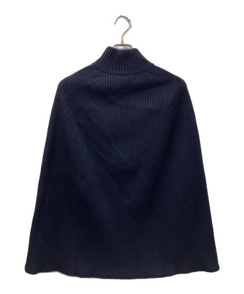 VALENTINO（ヴァレンティノ）VALENTINO (ヴァレンティノ) ニットポンチョ ネイビー サイズ:Lの古着・服飾アイテム