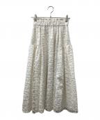 TSURU by MARIKO OIKAWAツルバイマリコオイカワ）の古着「レースロングスカート」｜ホワイト