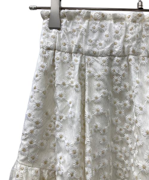 TSURU by MARIKO OIKAWA（ツルバイマリコオイカワ）Tsuru by Mariko Oikawa (ツルバイマリコオイカワ) レースロングスカート ホワイト サイズ:36の古着・服飾アイテム