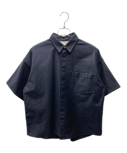 JIL SANDER+（ジルサンダープラス）JIL SANDER+ (ジルサンダープラス) スナップボタン半袖シャツ ネイビー サイズ:Sの古着・服飾アイテム