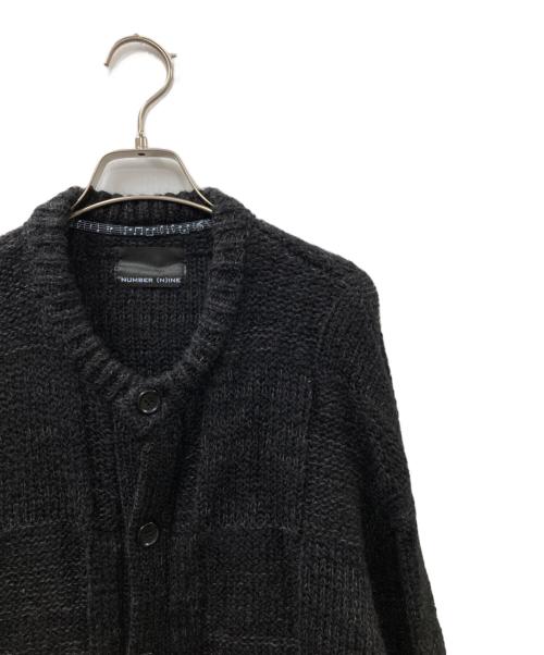 NUMBER (N)INE（ナンバーナイン）NUMBER (N)INE (ナンバーナイン) アルパカ混ニットカーディガン ブラック サイズ:3の古着・服飾アイテム